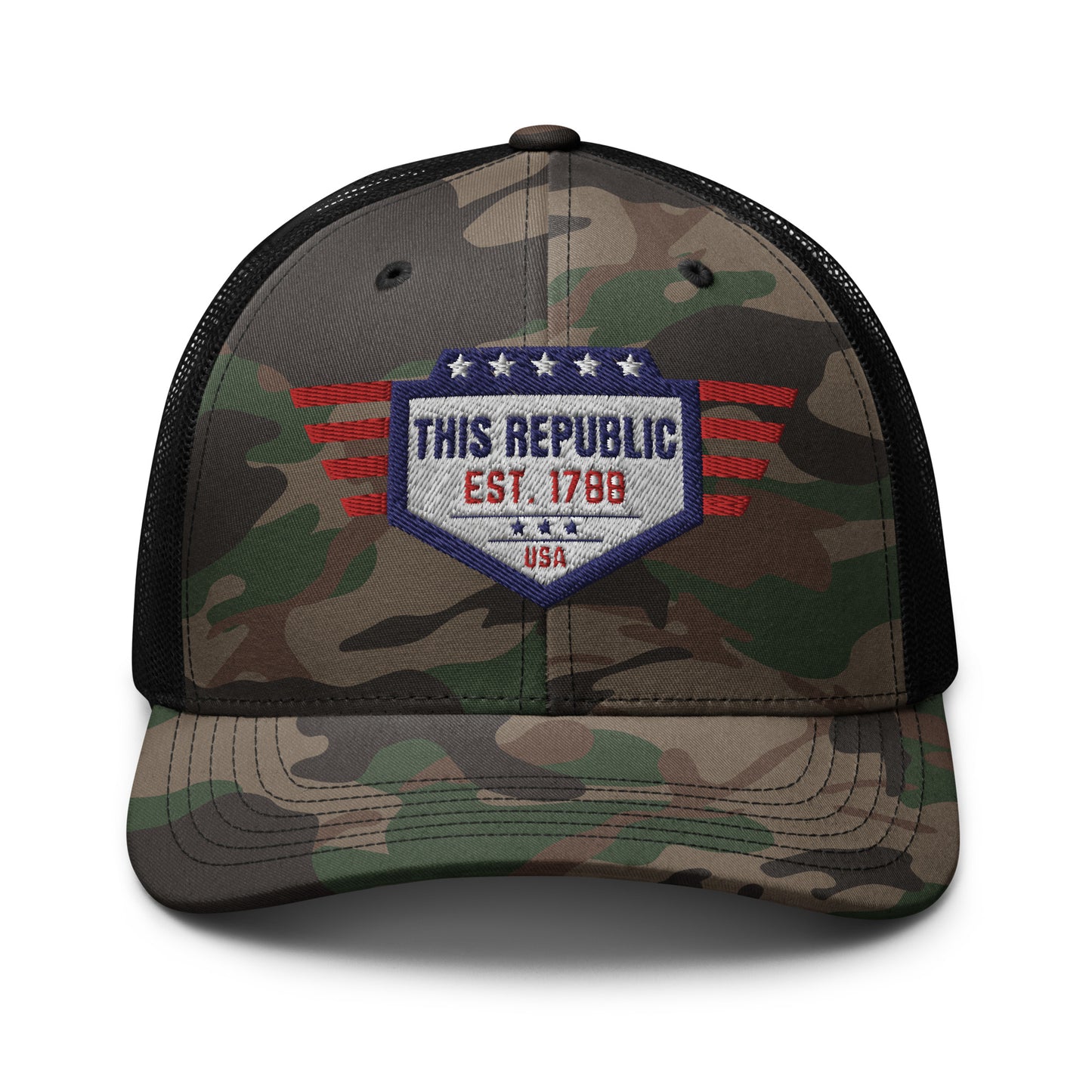 Camouflage trucker hat