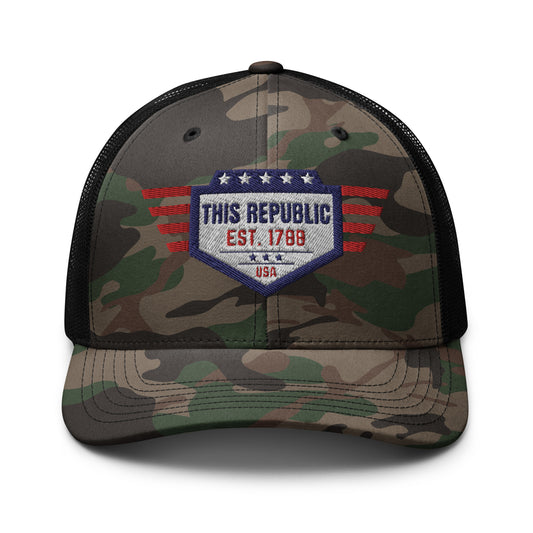 Camouflage trucker hat