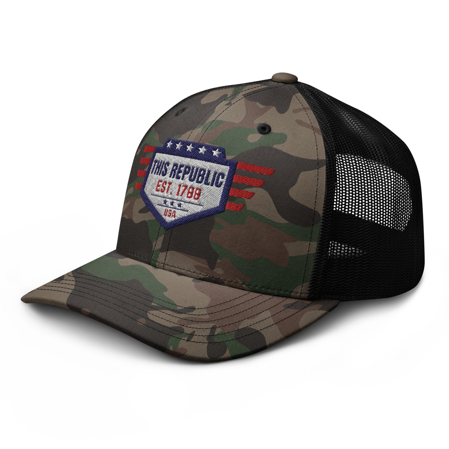 Camouflage trucker hat