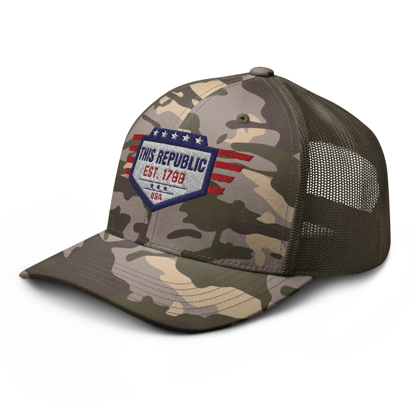 Camouflage trucker hat