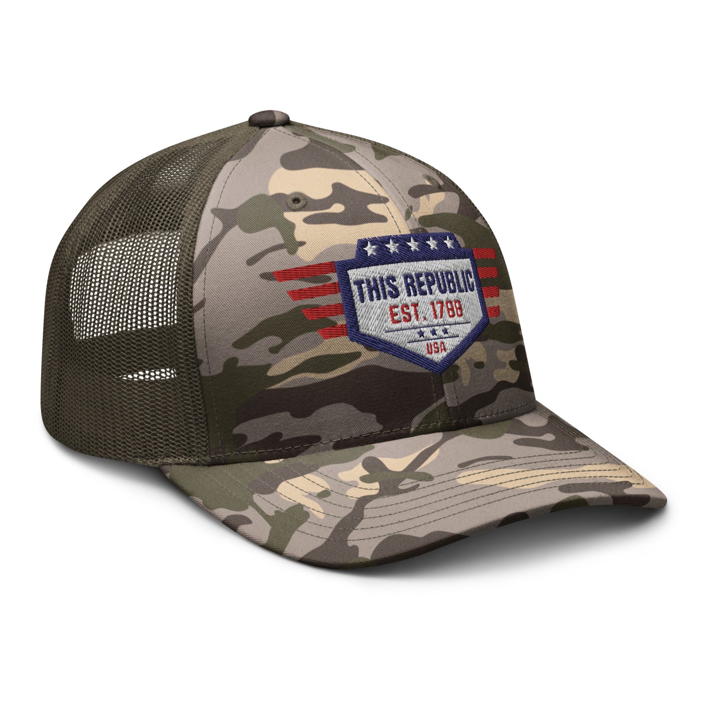 Camouflage trucker hat